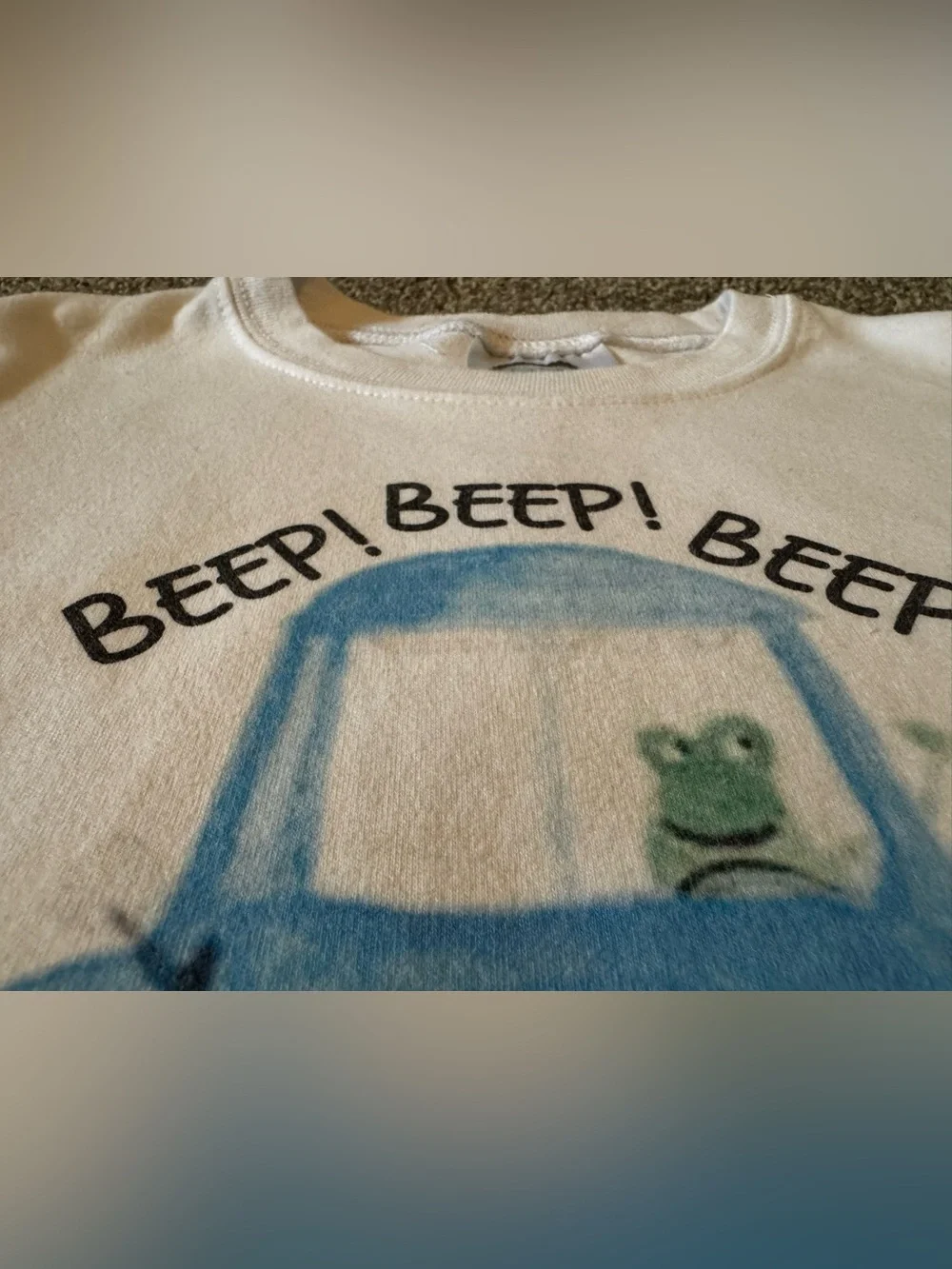 Blanks Boutique “Little Blue Truck” Beep Beep Beep toddler boy 4T white t shirt
